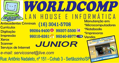WORLDCOMP - Lan House e Informática Sertãozinho SP