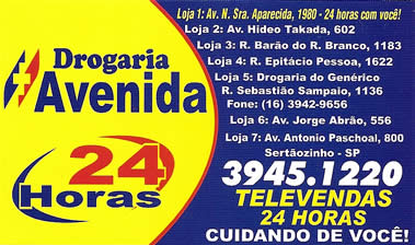 Drogaria Avenida 24 Horas Sertãozinho SP