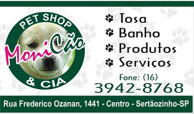 Pet Shop Monicão & Cia Sertãozinho SP