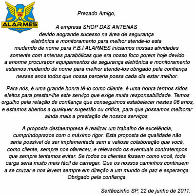 FBI Alarmes Sertãozinho SP