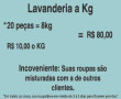 Comparação - Lavar por Kilo