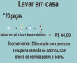 Comparação - Lavar em Casa