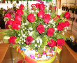 cestas de chocolate com rosas